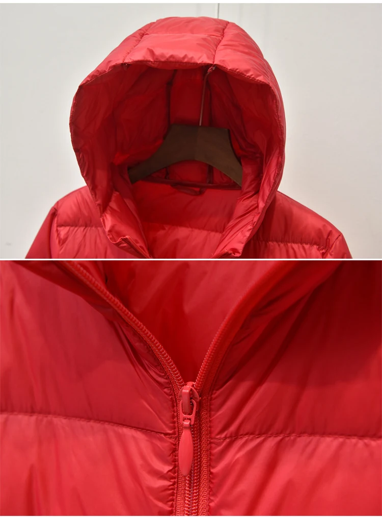 Johnature Women Hooded Zipper Warm Down White Coats Long Sleeve Slim Fashion Clothes 2025 New Autumn 6 Color Long Down Coats