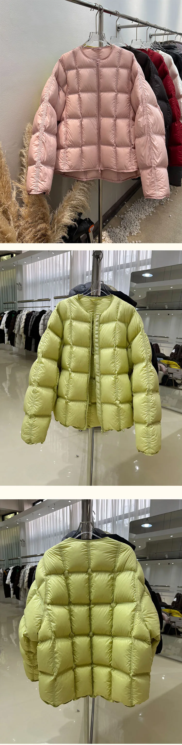 Janveny 2025 New Winter Fluffy Puffer Jacket Women Thicken Warm Oversized Baseball Collar 90% White Duck Down Short Casual Coat