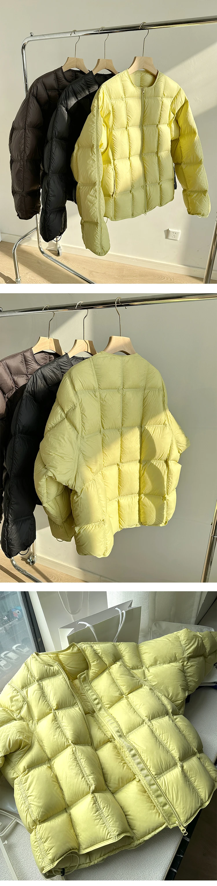 Janveny 2025 New Winter Fluffy Puffer Jacket Women Thicken Warm Oversized Baseball Collar 90% White Duck Down Short Casual Coat