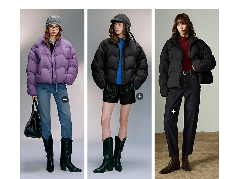 TOYOUTH Women 90% White Duck Down Jacket 2025 Winter New Ultra Lightweight Wave Pattern Stand Up Collar Short Parkas Coat