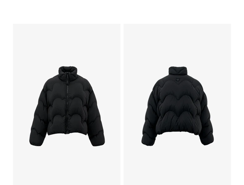 TOYOUTH Women 90% White Duck Down Jacket 2025 Winter New Ultra Lightweight Wave Pattern Stand Up Collar Short Parkas Coat