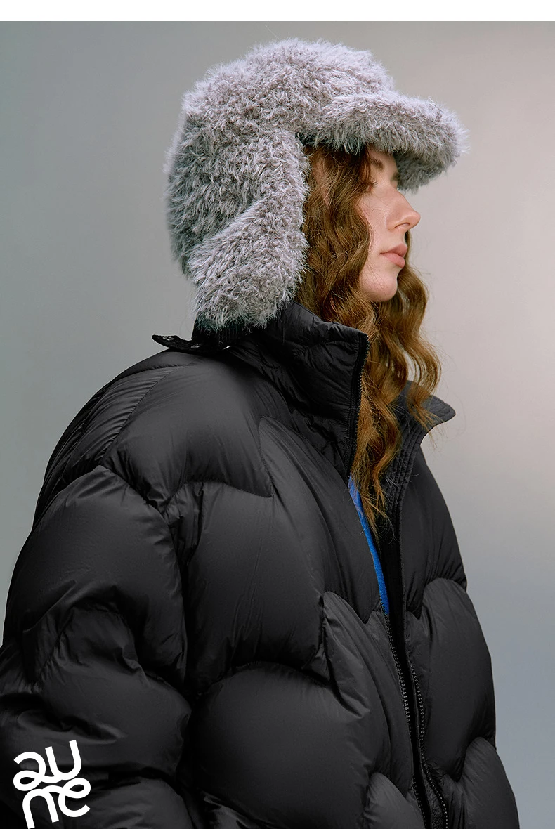 TOYOUTH Women 90% White Duck Down Jacket 2025 Winter New Ultra Lightweight Wave Pattern Stand Up Collar Short Parkas Coat