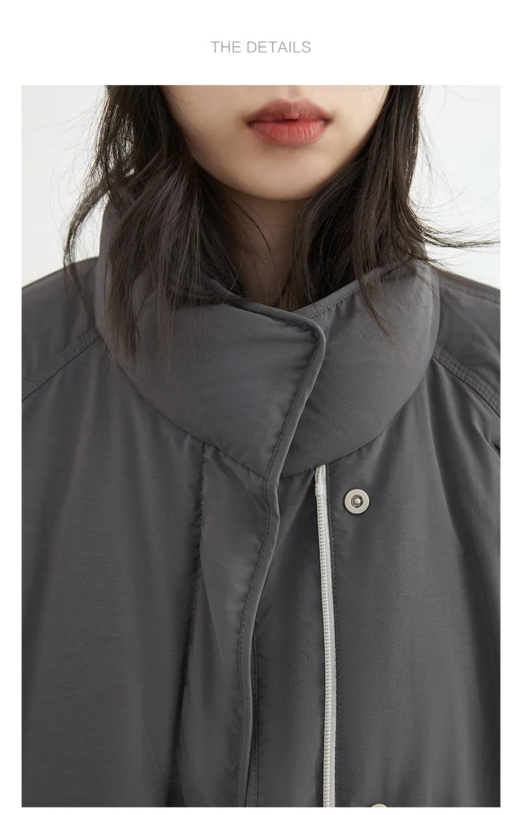 CHIC VEN New Women 90 White Duck Down Coats Long Stand Collar Down Jacket Female Windproof Warm Outerwear Autumn Winter 2025