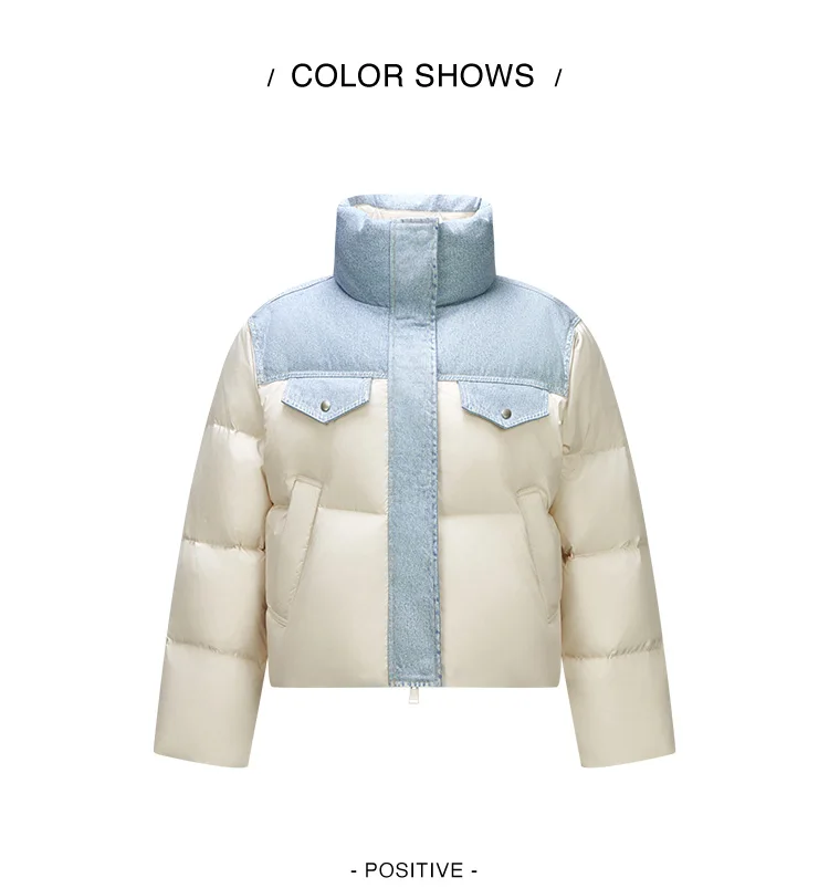 Semir Down Jacket Women Waterproof Patchwork Oversize Stand Collar 2026 Winter New Trendy Coat