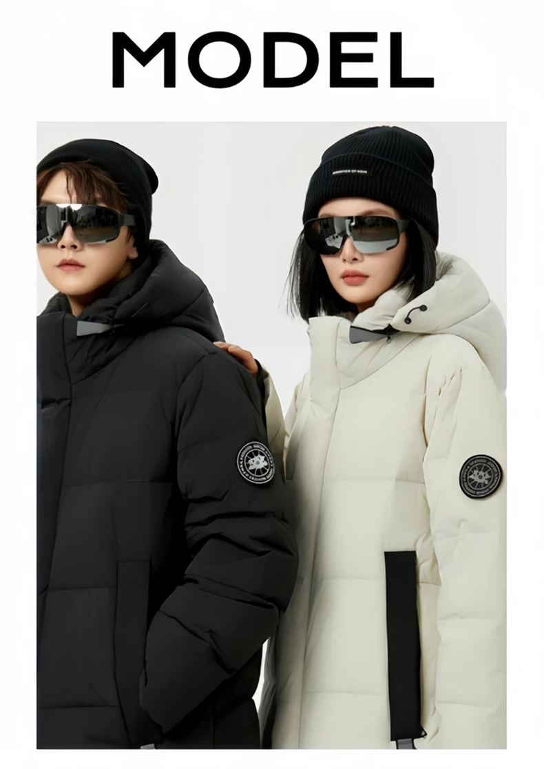 Winter Long Down Jacket Women Windbreaker Jacket Fashion Couple Down Coat Warm Hooded Thick Winter Windproof Waterproof Men Coat