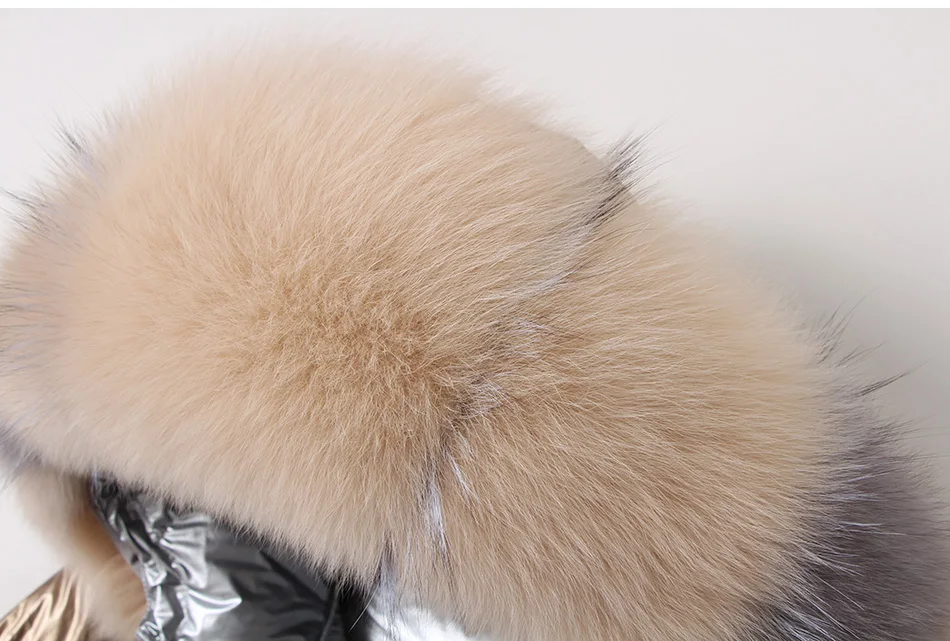 Maomaokong Winter Jacket Women Real Fur Coat Parkas Duck Down Lining Coat Real Raccoon Fur Collar Warm Black Streetwear