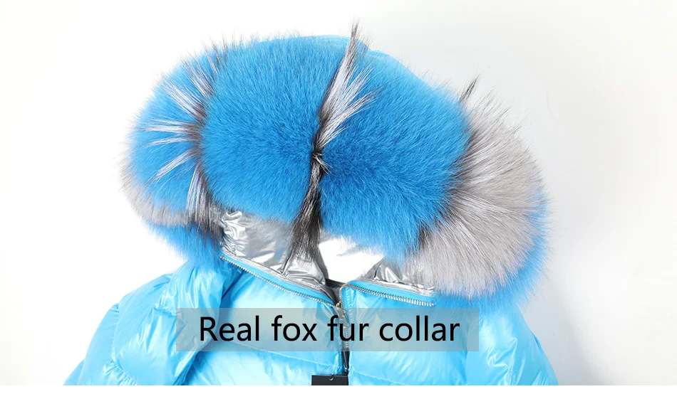 Maomaokong Winter Jacket Women Real Fur Coat Parkas Duck Down Lining Coat Real Raccoon Fur Collar Warm Black Streetwear