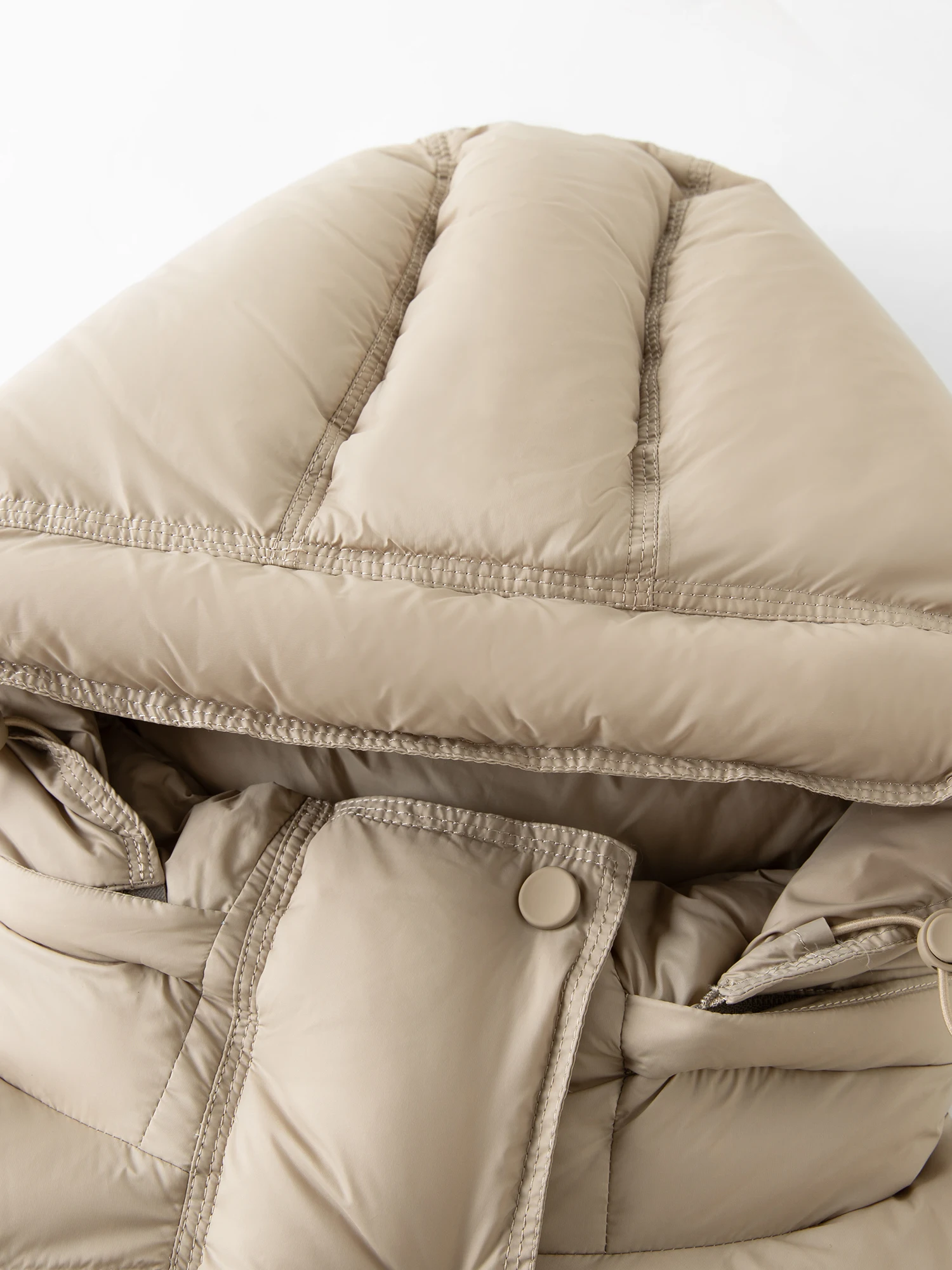 FSLE Winter Women Hooded Short Puffer Jacket Downcoat Bubble Style Thick Warm Coat Oversize Short Quilted Outerwear Duckdown