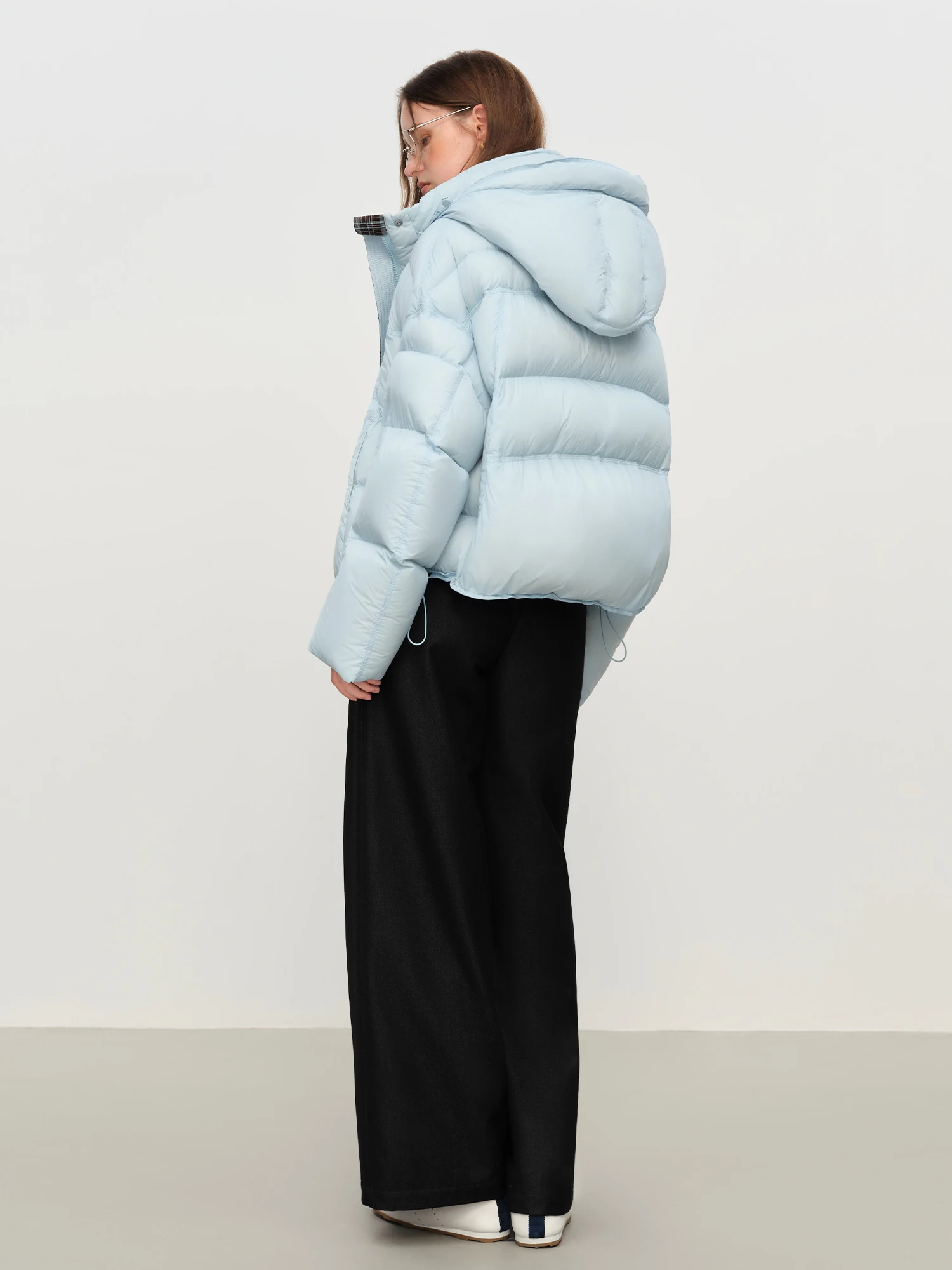 FSLE Winter Women Hooded Short Puffer Jacket Downcoat Bubble Style Thick Warm Coat Oversize Short Quilted Outerwear Duckdown
