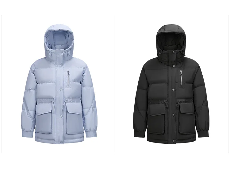 Semir Mid-Length Down Jacket Women Hooded Loose Fit Waist 2026 New Winter korean popular women's clothes
