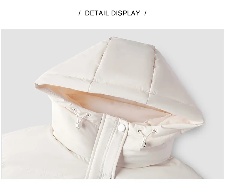Semir Mid-Length Down Jacket Women Hooded Loose Fit Waist 2026 New Winter korean popular women's clothes