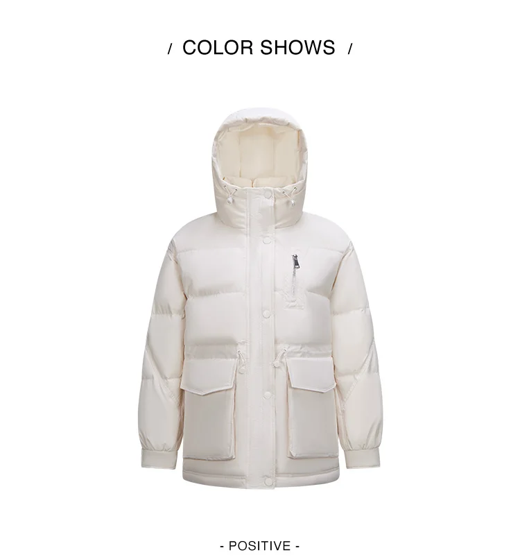 Semir Mid-Length Down Jacket Women Hooded Loose Fit Waist 2026 New Winter korean popular women's clothes