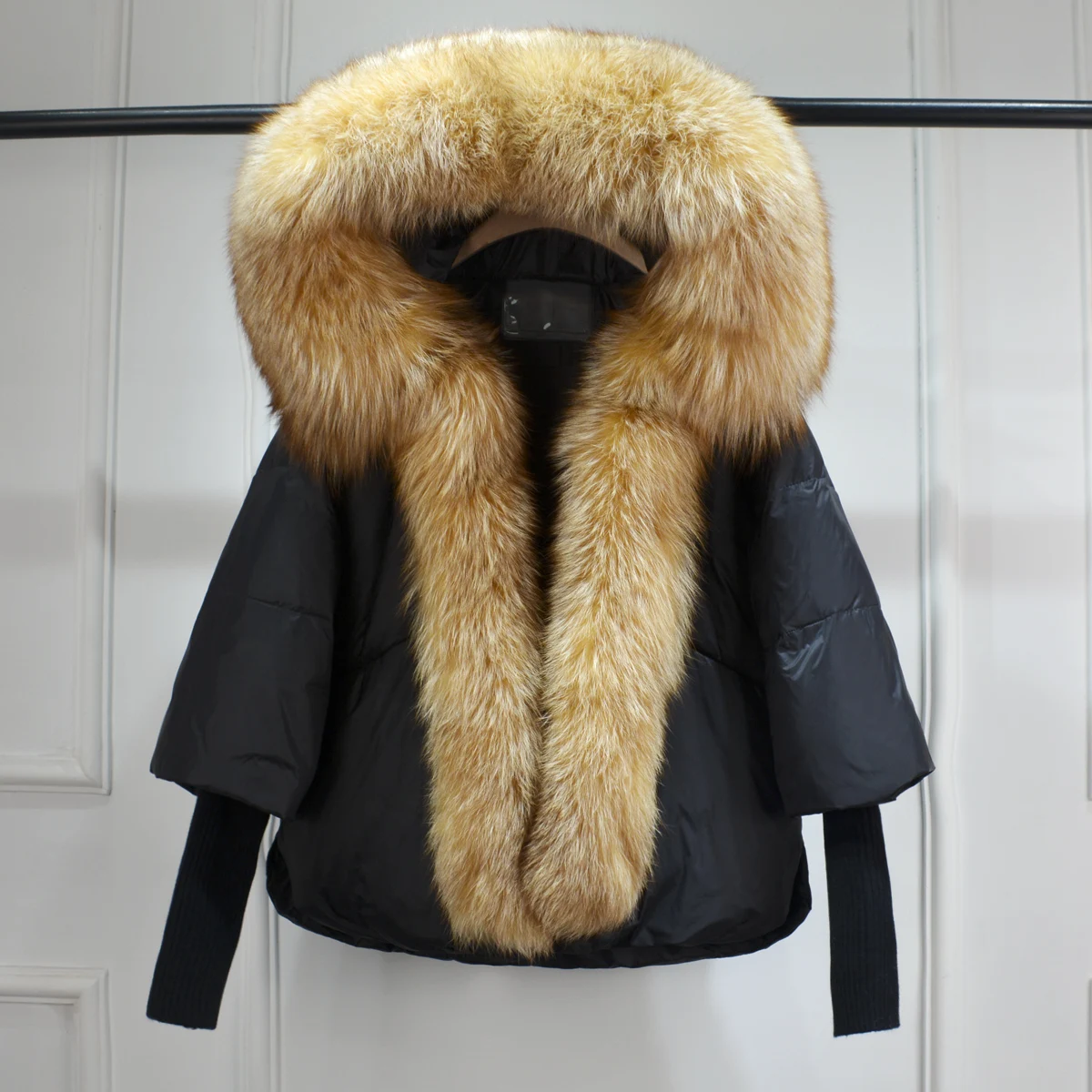 Lagabogy 2025 Winter Women Warm White Duck Down Jacket Loose Hood Puffer Coat Natural Real Fox Fur Collar Thick Luxury Outerwear