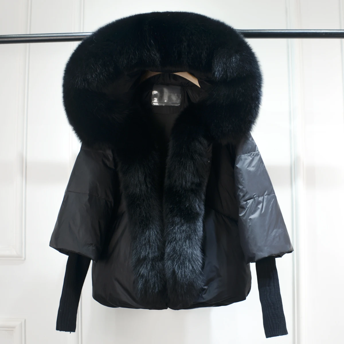 Lagabogy 2025 Winter Women Warm White Duck Down Jacket Loose Hood Puffer Coat Natural Real Fox Fur Collar Thick Luxury Outerwear