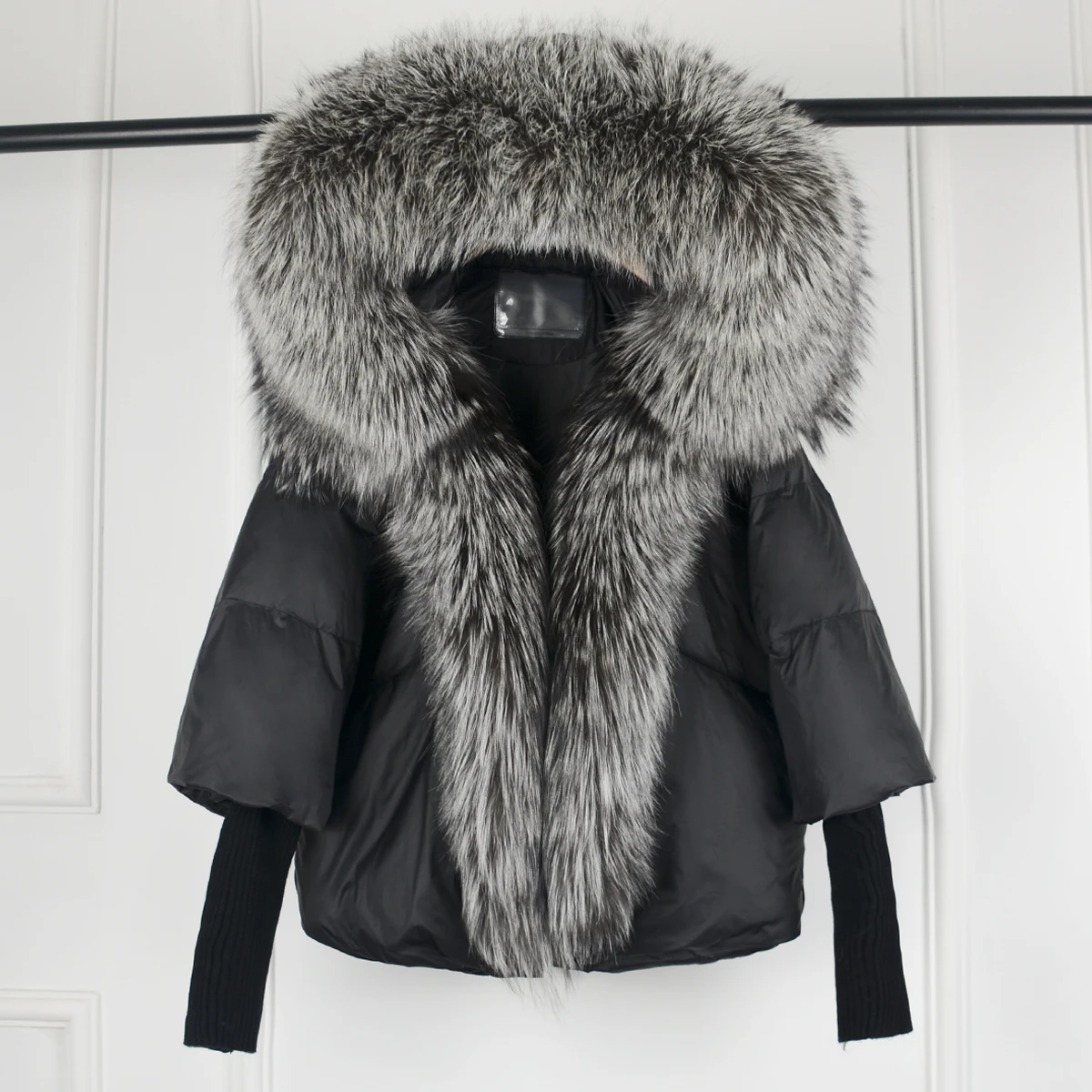 Lagabogy 2025 Winter Women Warm White Duck Down Jacket Loose Hood Puffer Coat Natural Real Fox Fur Collar Thick Luxury Outerwear