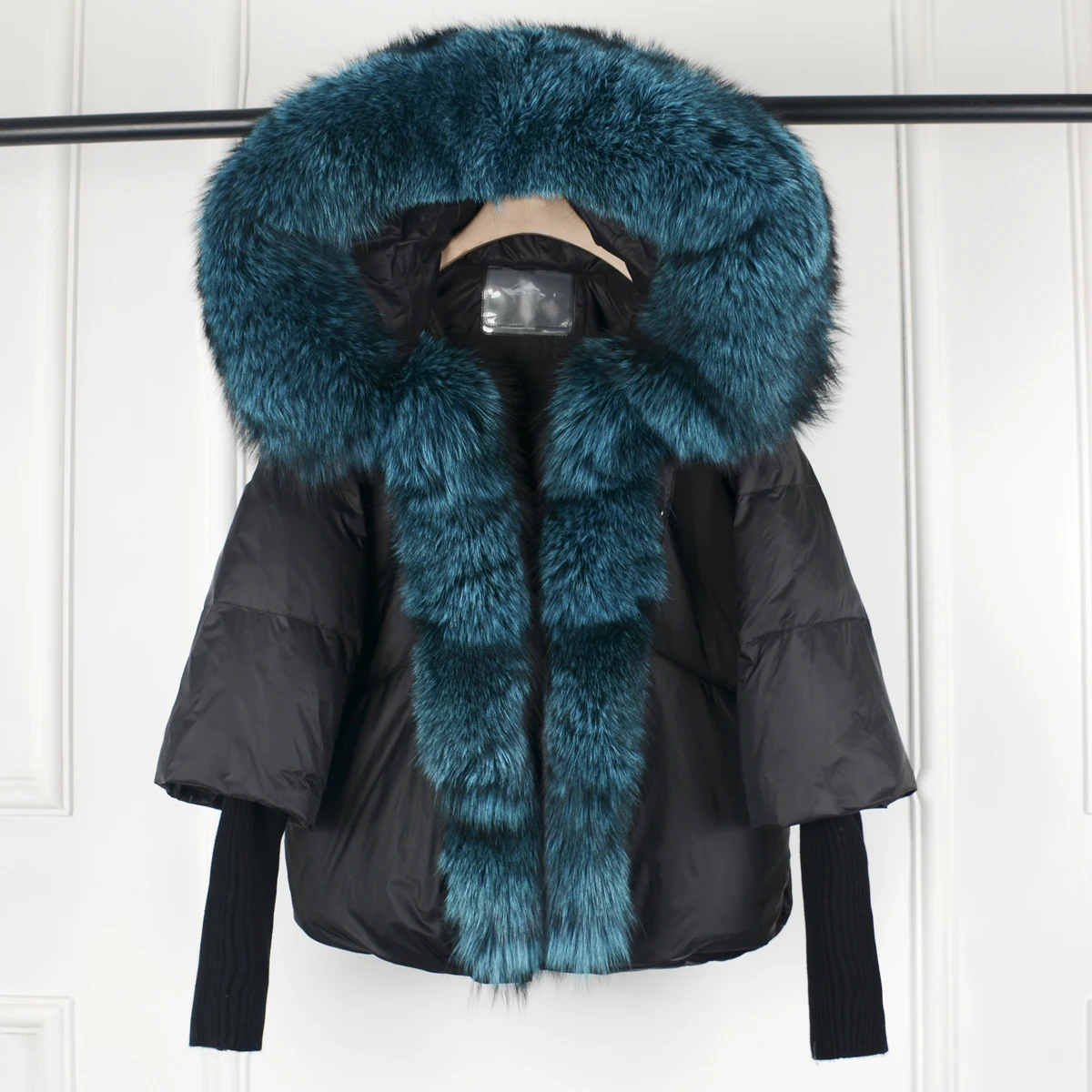 Lagabogy 2025 Winter Women Warm White Duck Down Jacket Loose Hood Puffer Coat Natural Real Fox Fur Collar Thick Luxury Outerwear