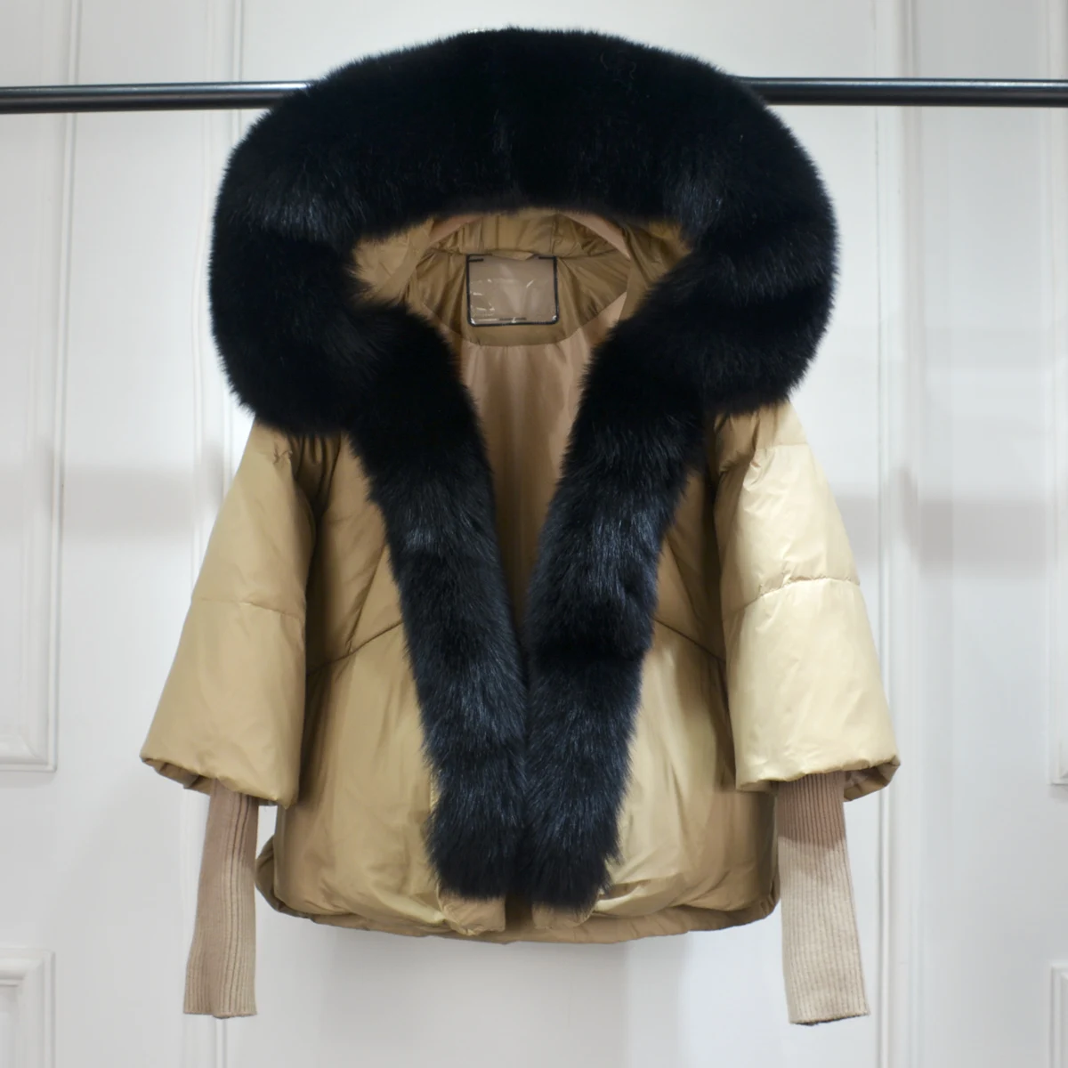 Lagabogy 2025 Winter Women Warm White Duck Down Jacket Loose Hood Puffer Coat Natural Real Fox Fur Collar Thick Luxury Outerwear
