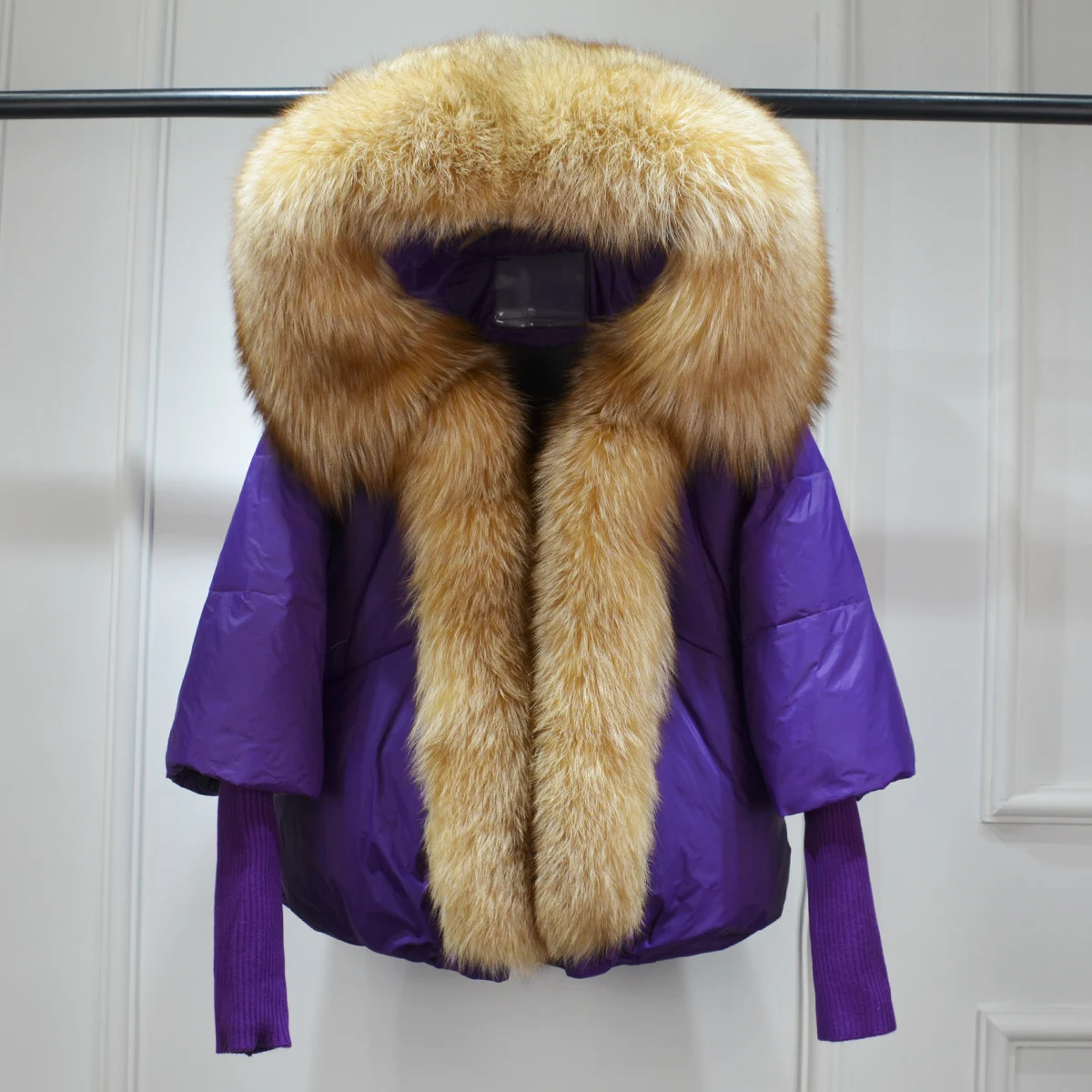 Lagabogy 2025 Winter Women Warm White Duck Down Jacket Loose Hood Puffer Coat Natural Real Fox Fur Collar Thick Luxury Outerwear