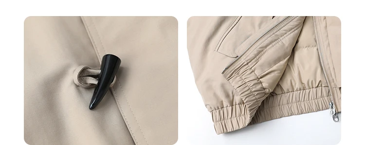 CHIC VEN Korean Women Down Coats Loose Casual Hooded Female Down Jacket Horn Button 90 White Duck Down Jacket Winter 2025