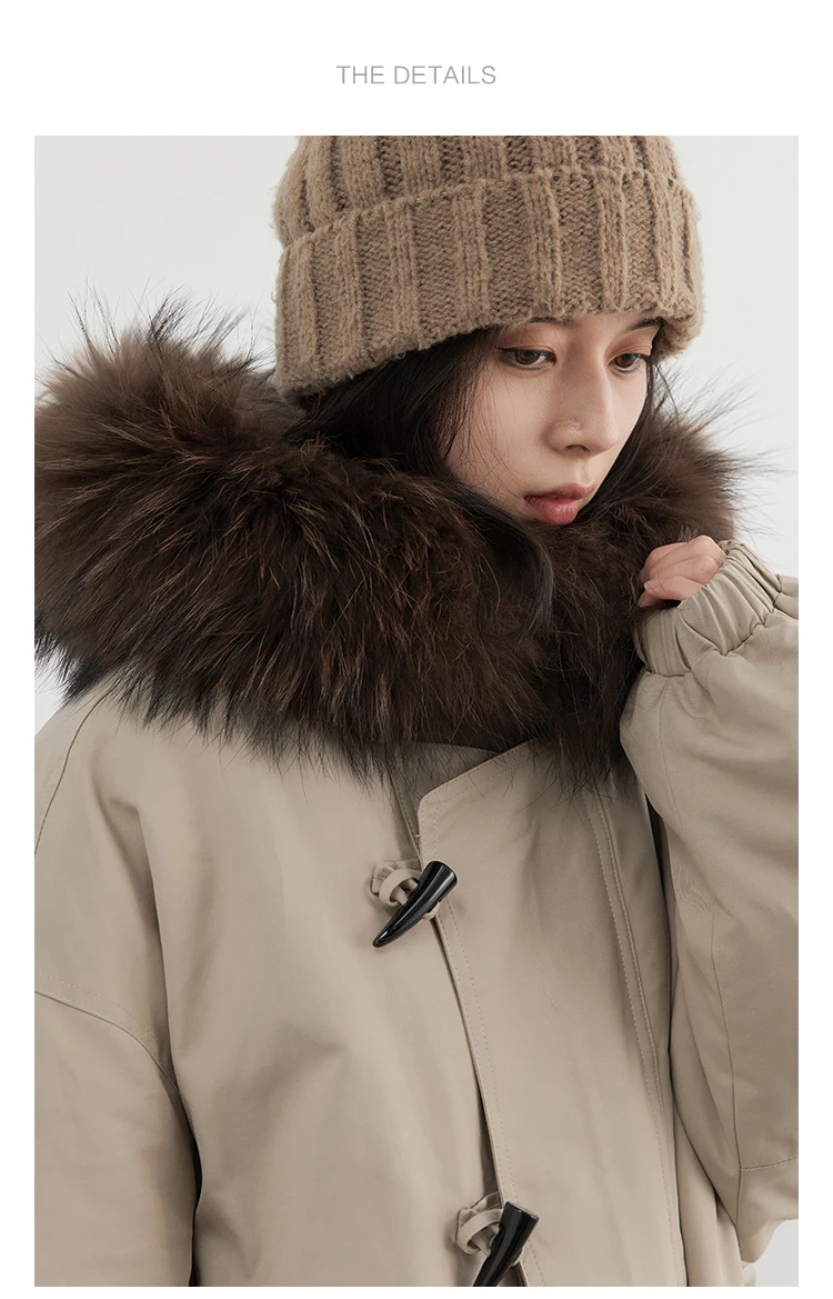 CHIC VEN Korean Women Down Coats Loose Casual Hooded Female Down Jacket Horn Button 90 White Duck Down Jacket Winter 2025