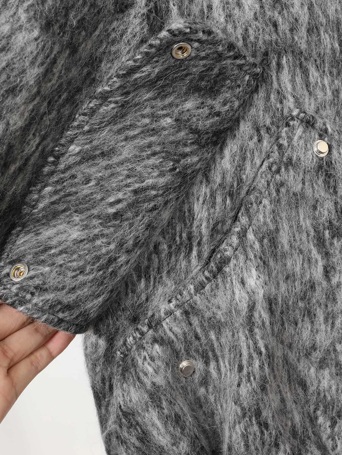 Maomaokong high-end Wool fabric Luxury Women's Big Fox Fur Collar Puffer Jacket Natural Fur down Coat Winter Thickened Warm