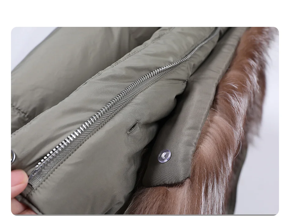 2026 MAOMAOKONG White Duck Down Jacket Winter Women Warm Loose Coat Natural Real Fox Fur Collar Thick Luxury Outerwear Parkas