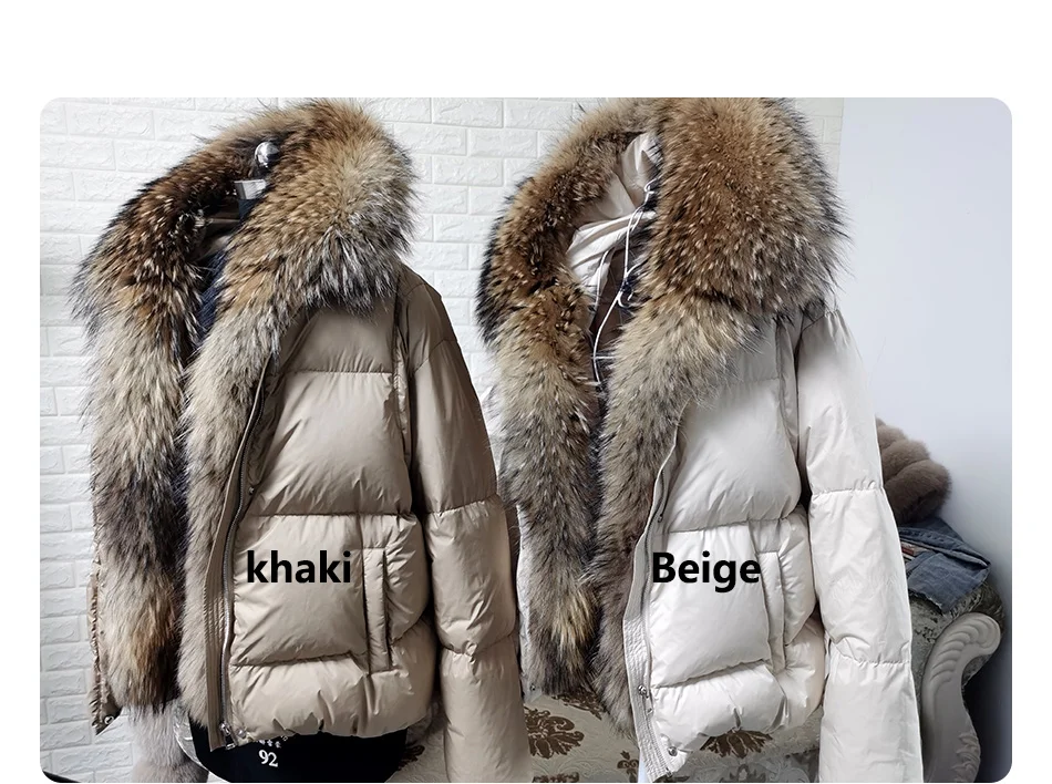 2026 MAOMAOKONG White Duck Down Jacket Winter Women Warm Loose Coat Natural Real Fox Fur Collar Thick Luxury Outerwear Parkas