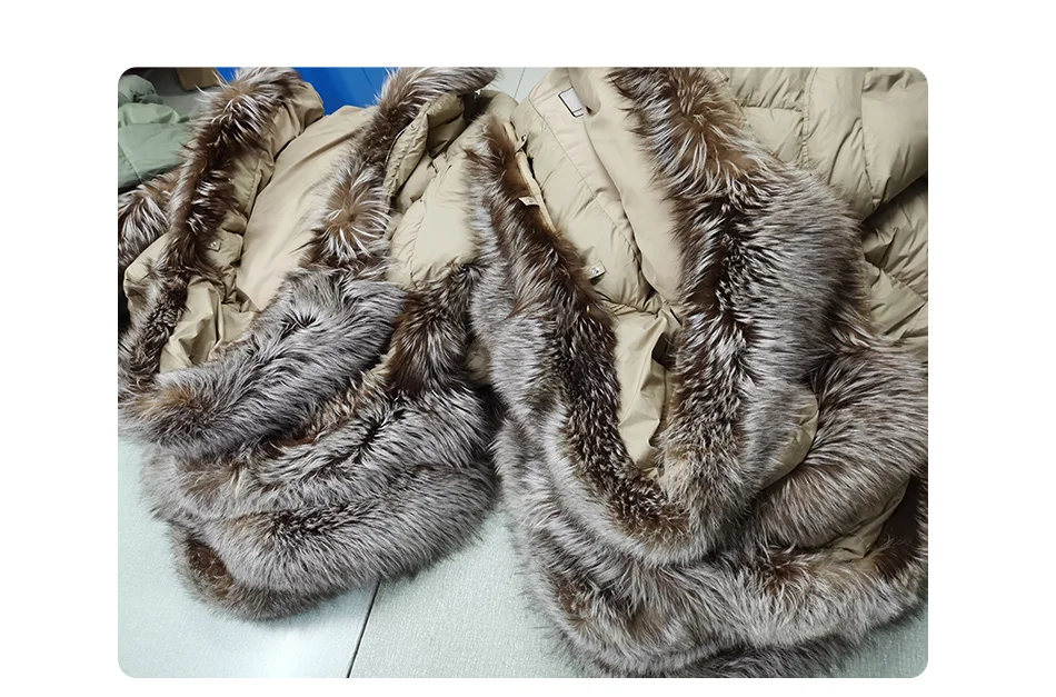 2026 MAOMAOKONG White Duck Down Jacket Winter Women Warm Loose Coat Natural Real Fox Fur Collar Thick Luxury Outerwear Parkas