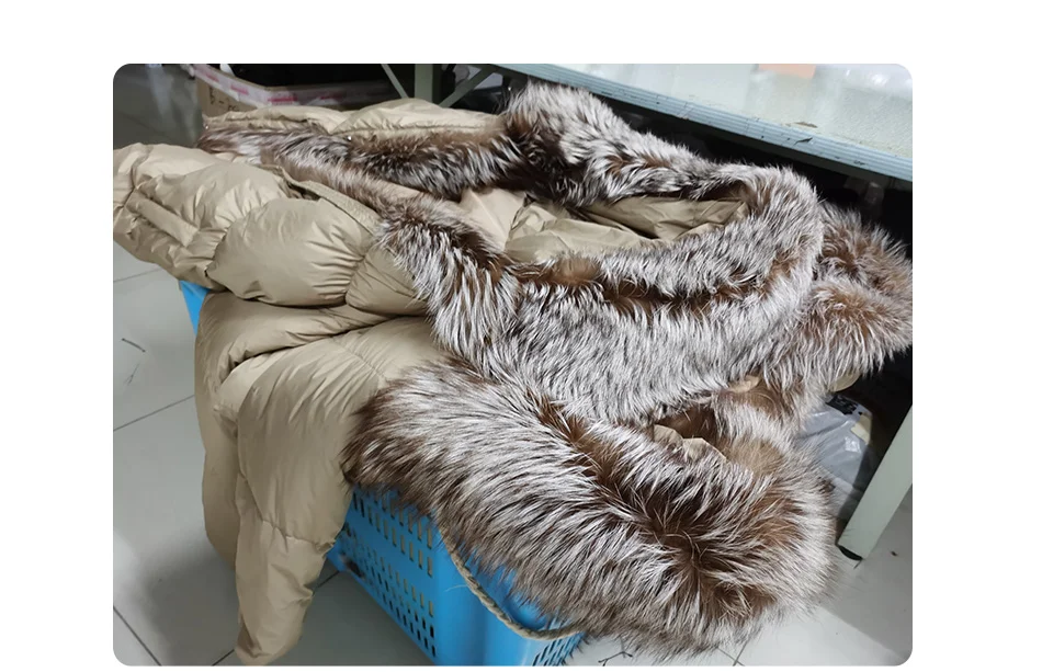 2026 MAOMAOKONG White Duck Down Jacket Winter Women Warm Loose Coat Natural Real Fox Fur Collar Thick Luxury Outerwear Parkas