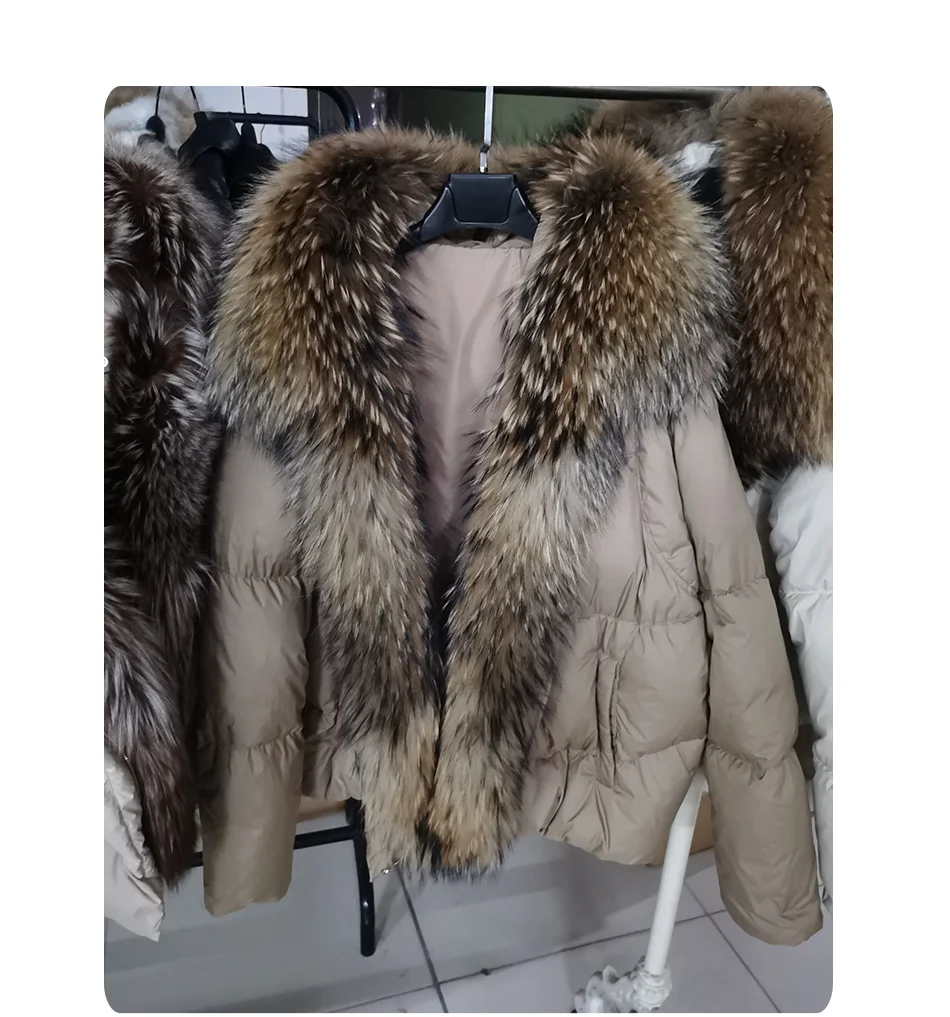 2026 MAOMAOKONG White Duck Down Jacket Winter Women Warm Loose Coat Natural Real Fox Fur Collar Thick Luxury Outerwear Parkas