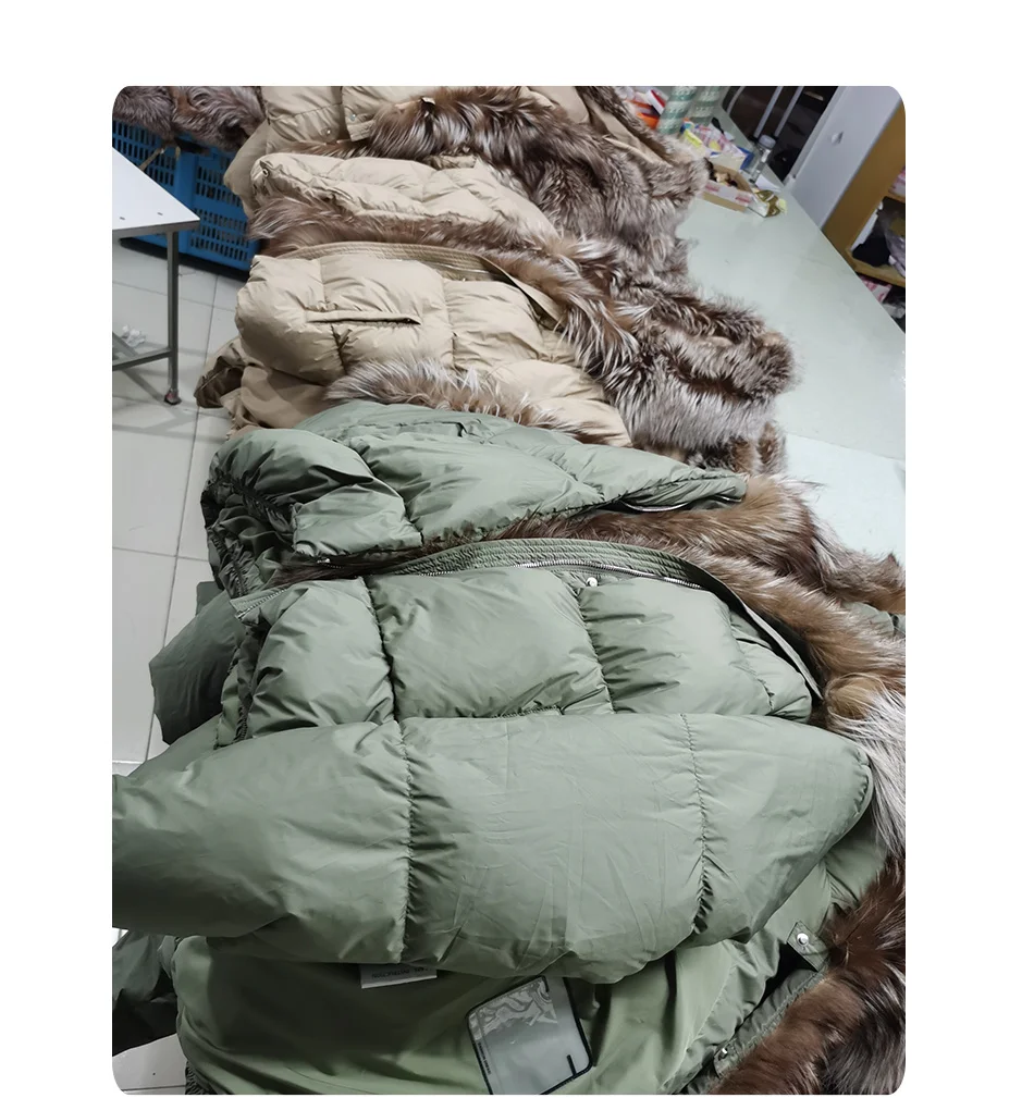 2026 MAOMAOKONG White Duck Down Jacket Winter Women Warm Loose Coat Natural Real Fox Fur Collar Thick Luxury Outerwear Parkas