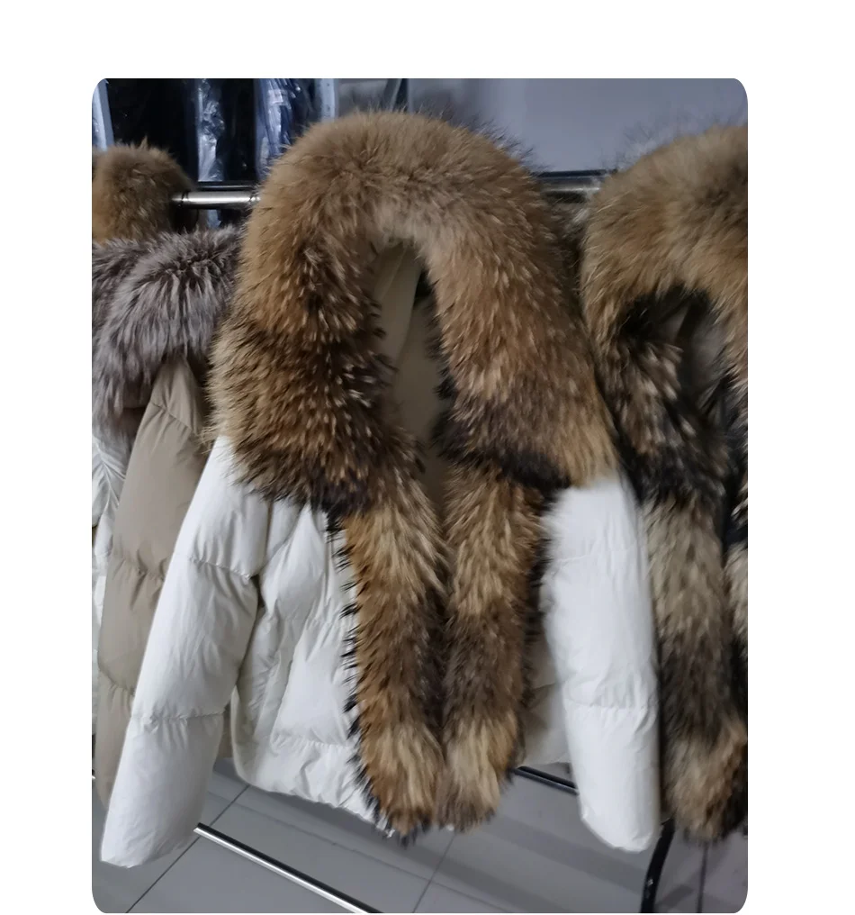 2026 MAOMAOKONG White Duck Down Jacket Winter Women Warm Loose Coat Natural Real Fox Fur Collar Thick Luxury Outerwear Parkas