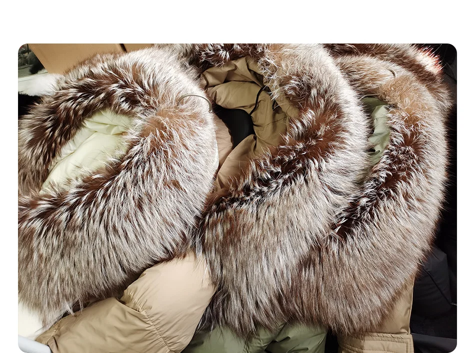 2026 MAOMAOKONG White Duck Down Jacket Winter Women Warm Loose Coat Natural Real Fox Fur Collar Thick Luxury Outerwear Parkas