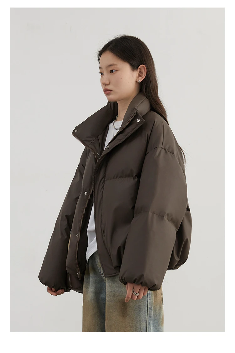 CHIC VEN Women Down Coats Solid Sports Casual Stand Collar PU 90 White Duck Down Ladies Down Jacket Autumn Winter 2025 Clothing