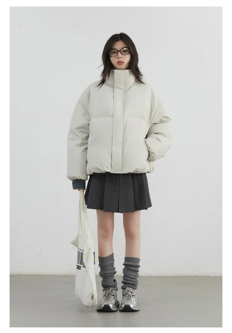 CHIC VEN Women Down Coats Solid Sports Casual Stand Collar PU 90 White Duck Down Ladies Down Jacket Autumn Winter 2025 Clothing