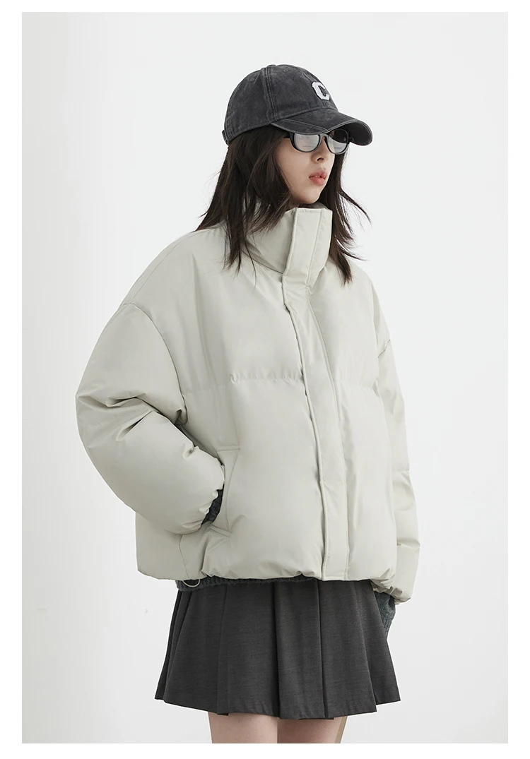 CHIC VEN Women Down Coats Solid Sports Casual Stand Collar PU 90 White Duck Down Ladies Down Jacket Autumn Winter 2025 Clothing