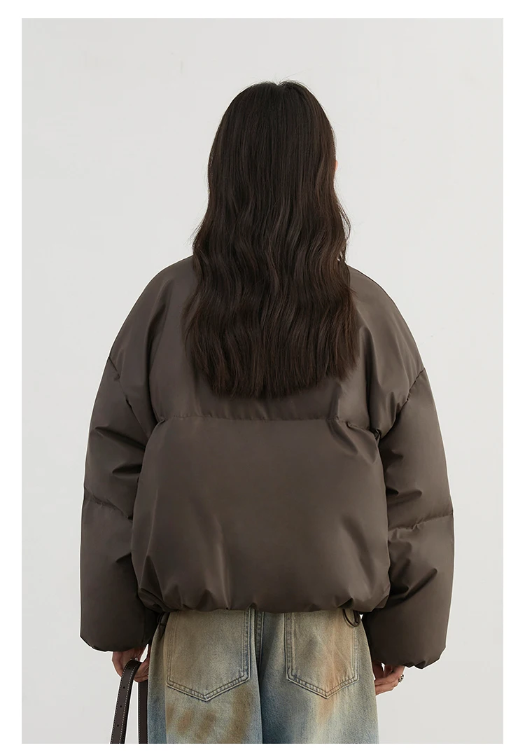 CHIC VEN Women Down Coats Solid Sports Casual Stand Collar PU 90 White Duck Down Ladies Down Jacket Autumn Winter 2025 Clothing