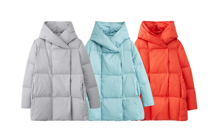 AMII Minimalist Hooded Women Duck Down Jacket Winter New 2024 Loose Warm Bread Clothing Trendy Blends Streetwear Female 12424111