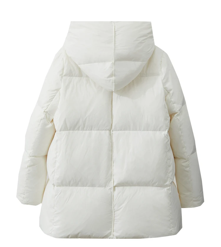 AMII Minimalist Hooded Women Duck Down Jacket Winter New 2024 Loose Warm Bread Clothing Trendy Blends Streetwear Female 12424111