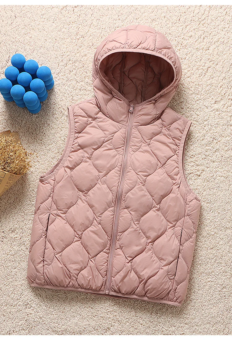 SEDUTMO Winter Hooded Duck Down Vest Women Short Warm Fashion Slim Jackets Autumn Casual Basic Waistcoat ED2131