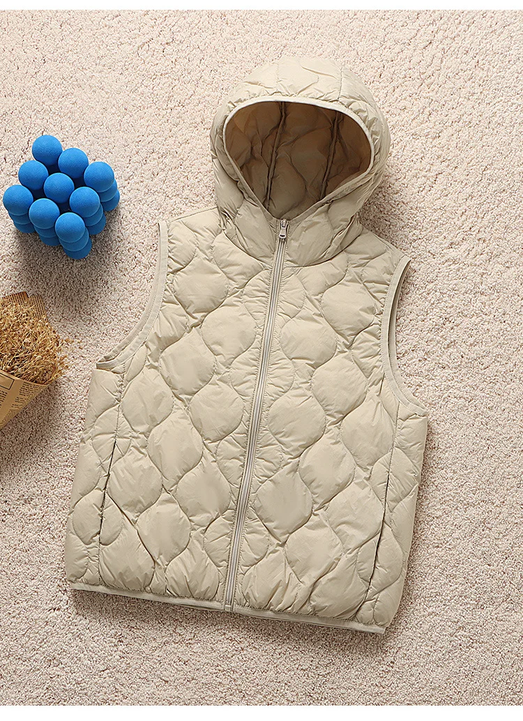 SEDUTMO Winter Hooded Duck Down Vest Women Short Warm Fashion Slim Jackets Autumn Casual Basic Waistcoat ED2131