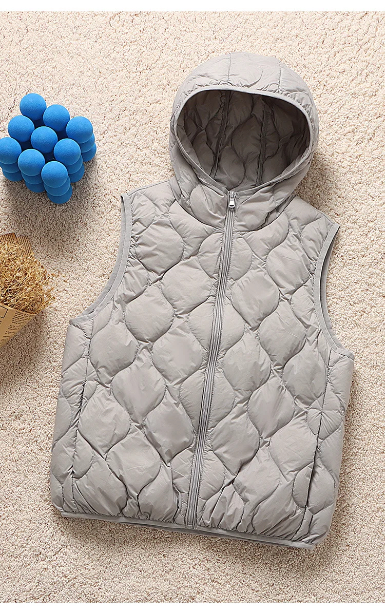 SEDUTMO Winter Hooded Duck Down Vest Women Short Warm Fashion Slim Jackets Autumn Casual Basic Waistcoat ED2131