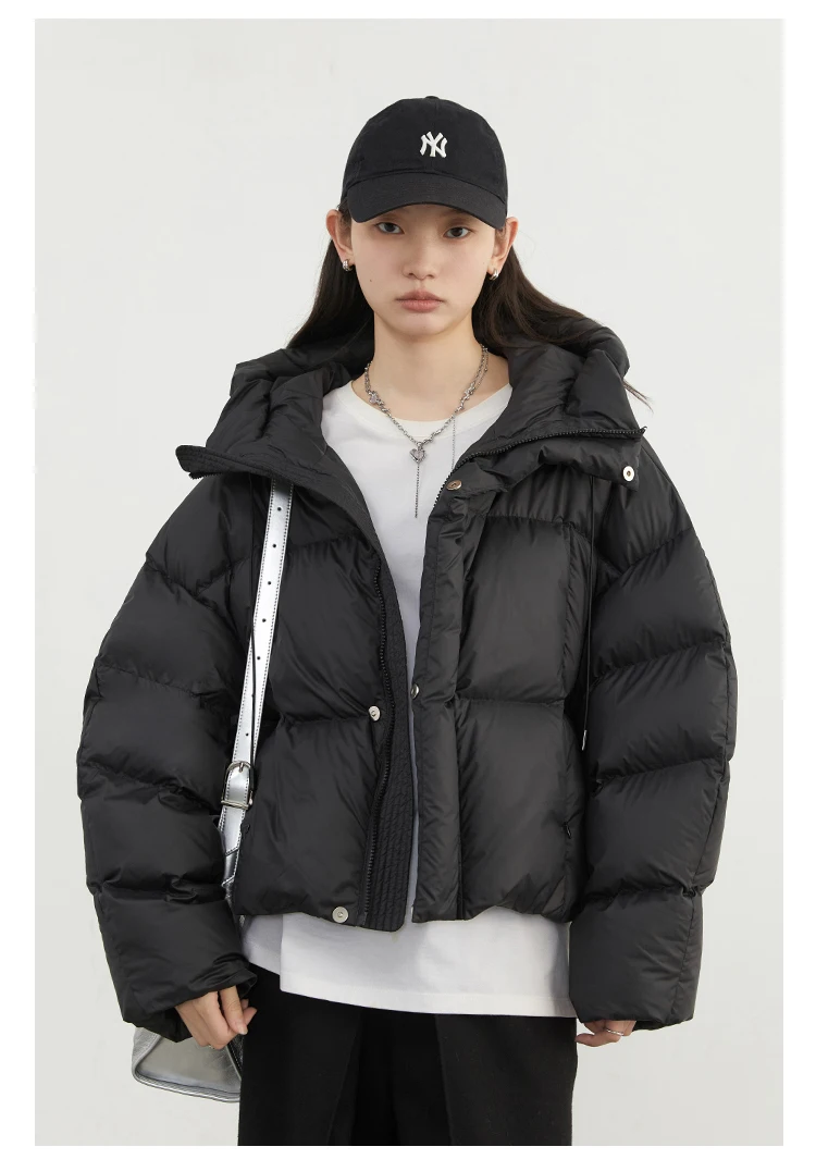 CHIC VEN Women Down Coats Loose Casual New Hooded 90 White Duck Down Female Down Jacket Autumn Winter 2025