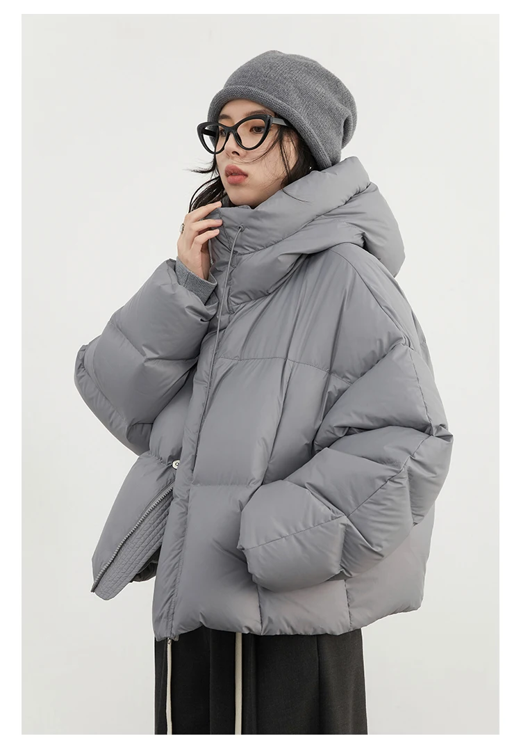 CHIC VEN Women Down Coats Loose Casual New Hooded 90 White Duck Down Female Down Jacket Autumn Winter 2025