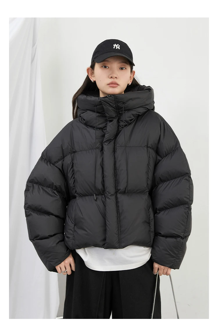 CHIC VEN Women Down Coats Loose Casual New Hooded 90 White Duck Down Female Down Jacket Autumn Winter 2025
