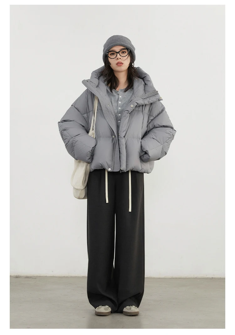 CHIC VEN Women Down Coats Loose Casual New Hooded 90 White Duck Down Female Down Jacket Autumn Winter 2025