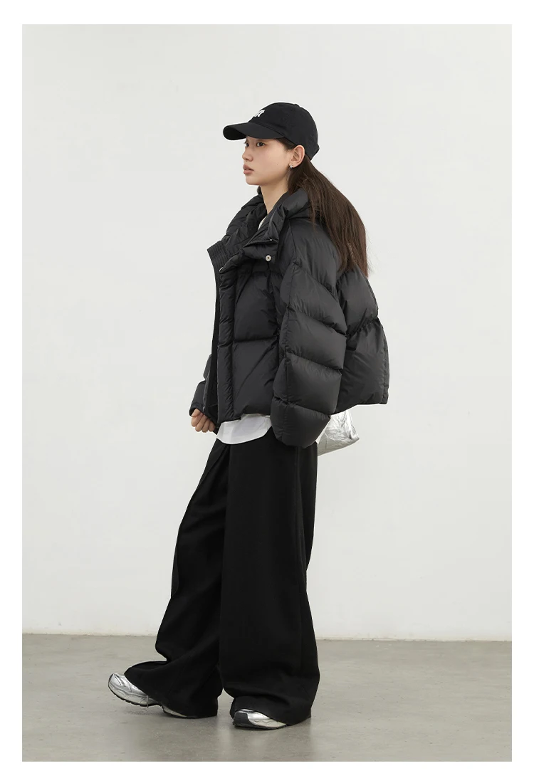 CHIC VEN Women Down Coats Loose Casual New Hooded 90 White Duck Down Female Down Jacket Autumn Winter 2025