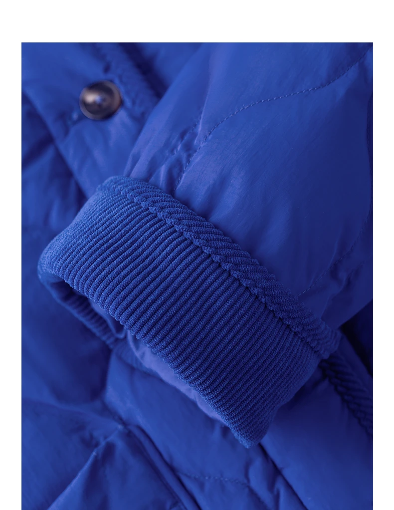 TOYOUTH Women Down Jacket 2026 Winter New Arrival Lightweight Loose Crew Neck Corduroy Spliced Outerwear