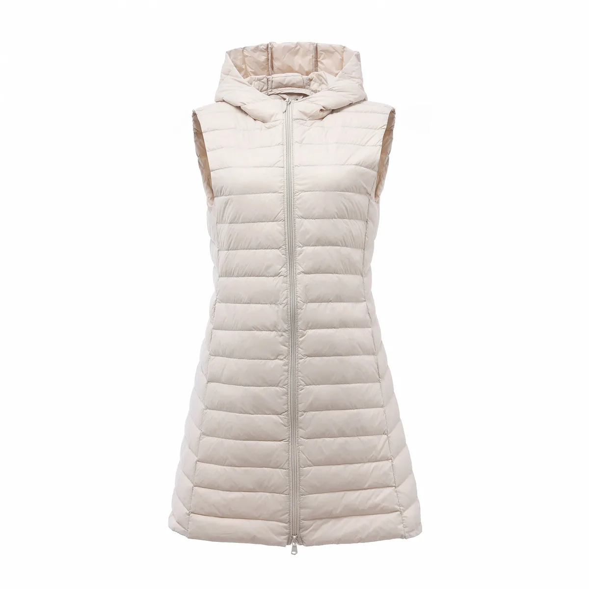 New 2025 Women Women Ultra Light Down Vests Hooded Slim Sleeveless Jacket Girl Lightweight Windproof Waistcoat Korean Fit Parkas