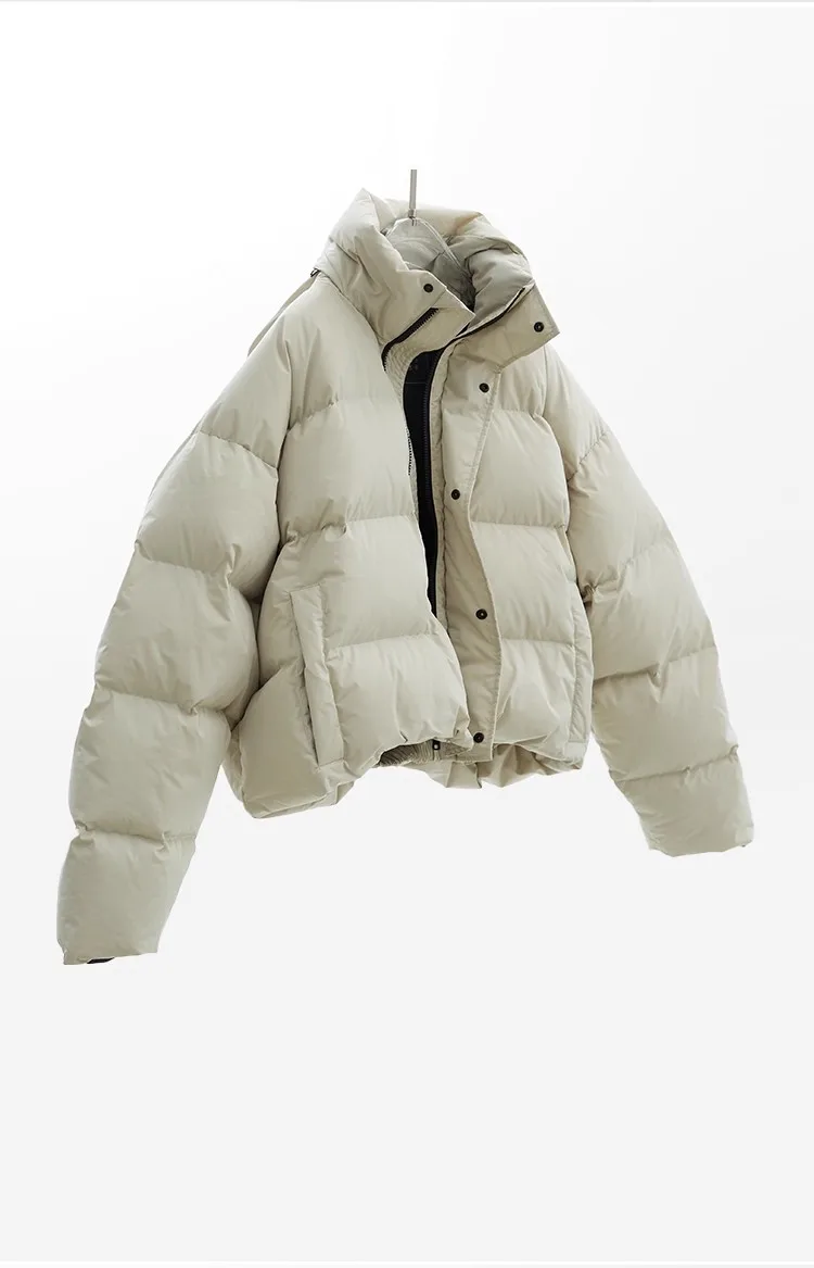 Fashion Bloggers Are All Wearing It~ Lightweight and Warm Short down Jacket, 270g White Duck down Puffer Jacket, New Winter Women's Coat